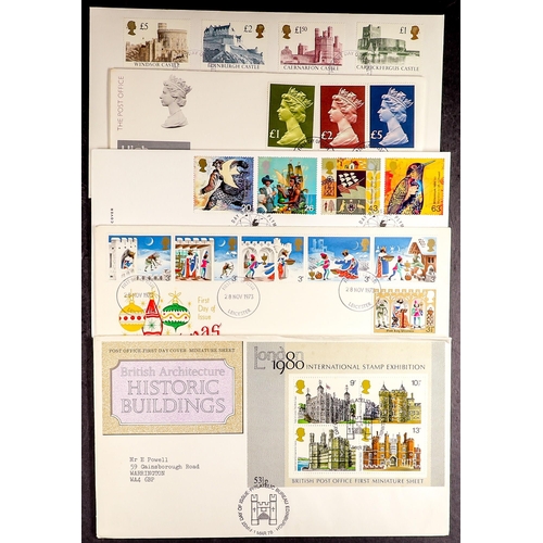 1083 - GB.FIRST DAY COVERS 1971 - 1999 loose assortment in box. Unchecked in any detail. Good mix (approxim... 