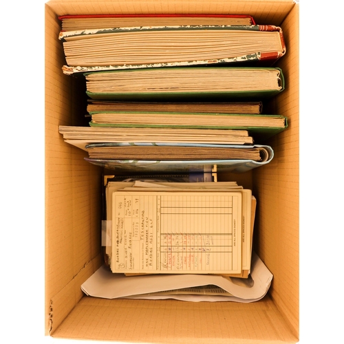 109 - COLLECTIONS & ACCUMULATIONS WORLD ACCUMULATION IN A BOX with eight stockbooks or an album, incl. per... 