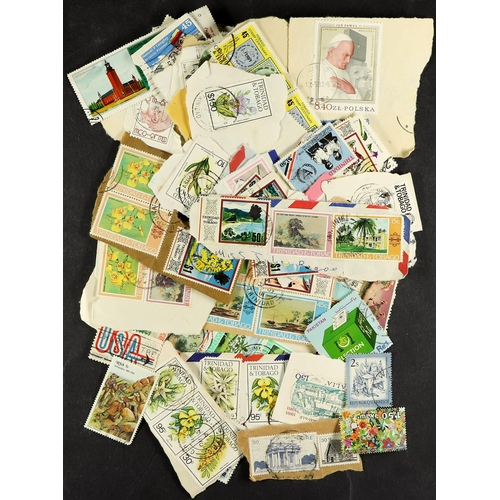 110 - COLLECTIONS & ACCUMULATIONS WORLD ACCUMULATION IN TWO BOXES incl. a 1920's Triumph album of world, v... 