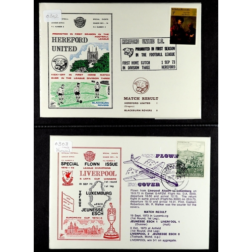 120 - COLLECTIONS & ACCUMULATIONS FOOTBALL COVERS BY DAWN 1971-90 between 1H27-0709, incl. flown, Cup fina... 