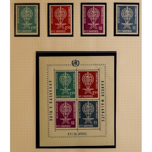 122 - TOPICALS MALARIA ERADICATION 1960-63 never hinged mint collection with sets, miniature sheets & shee... 