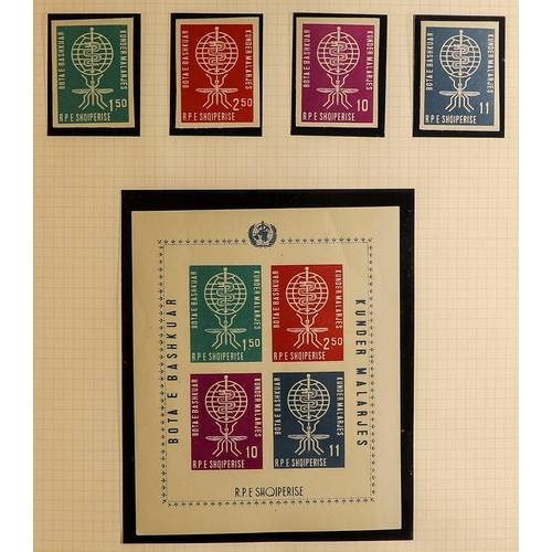 122 - TOPICALS MALARIA ERADICATION 1960-63 never hinged mint collection with sets, miniature sheets & shee... 