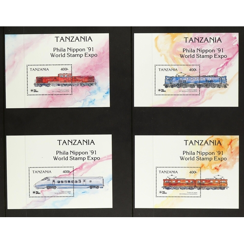 123 - TOPICALS RAILWAY TOPICALS FROM AFRICAN NATIONS 1960's-90's a never hinged mint collection featuring ... 