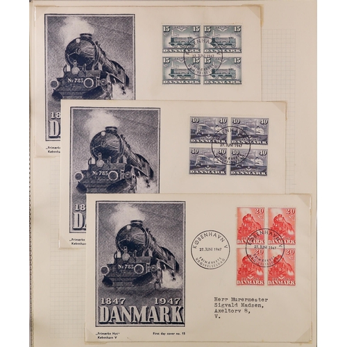 124 - TOPICALS RAILWAYS collection of stamps, covers, cards, presentation packs and some ephemera in an al... 