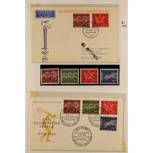 126 - TOPICALS SPORTS ON STAMPS OF GERMANY 1956-1999 extensive two volume collection of never hinged mint ... 