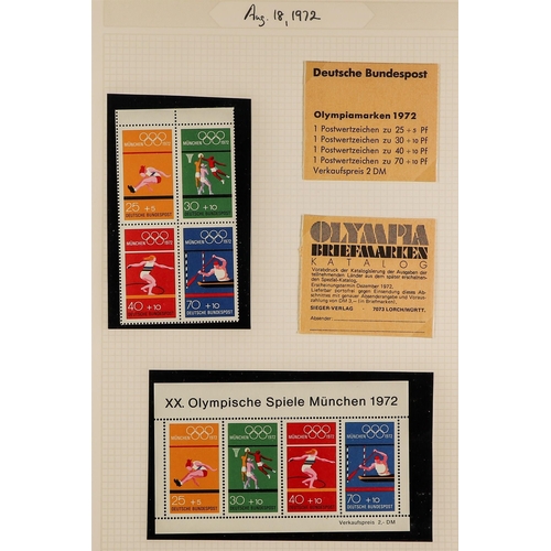 126 - TOPICALS SPORTS ON STAMPS OF GERMANY 1956-1999 extensive two volume collection of never hinged mint ... 