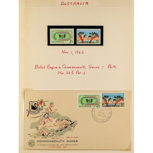 127 - TOPICALS SPORTS ON STAMPS OF AUSTRALIA 1957-95 in an alum, incl. fine mint (mostly never hinged) sta... 