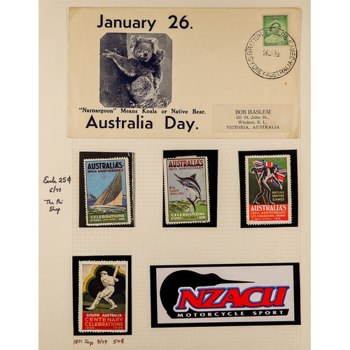 127 - TOPICALS SPORTS ON STAMPS OF AUSTRALIA 1957-95 in an alum, incl. fine mint (mostly never hinged) sta... 