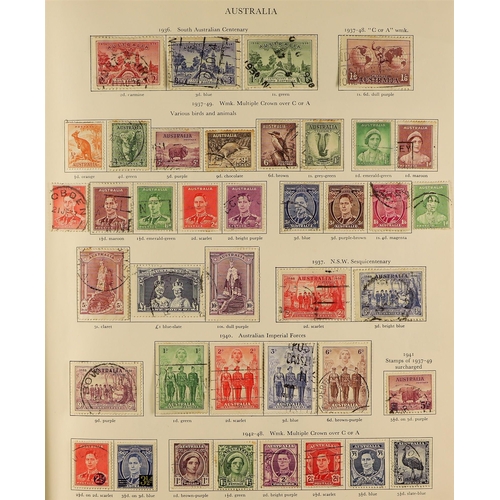 13 - COLLECTIONS & ACCUMULATIONS BRITISH COMMONWEALTH KGVI CROWN ALBUM a used collection incl. Aden 1951 ... 