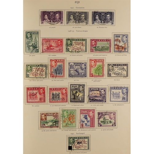 13 - COLLECTIONS & ACCUMULATIONS BRITISH COMMONWEALTH KGVI CROWN ALBUM a used collection incl. Aden 1951 ... 