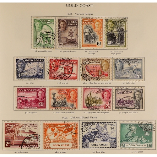 13 - COLLECTIONS & ACCUMULATIONS BRITISH COMMONWEALTH KGVI CROWN ALBUM a used collection incl. Aden 1951 ... 