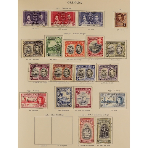 13 - COLLECTIONS & ACCUMULATIONS BRITISH COMMONWEALTH KGVI CROWN ALBUM a used collection incl. Aden 1951 ... 