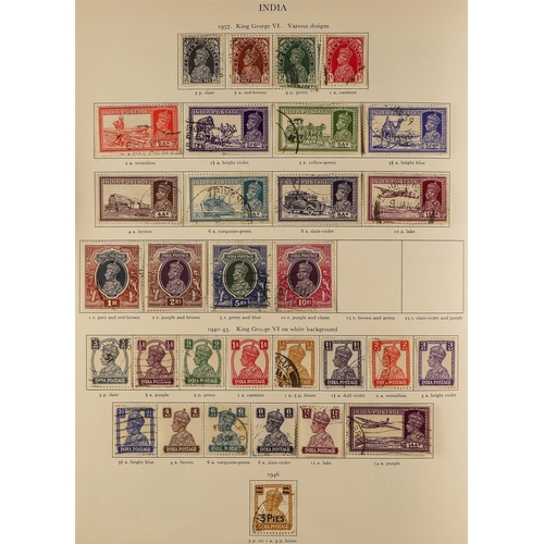 13 - COLLECTIONS & ACCUMULATIONS BRITISH COMMONWEALTH KGVI CROWN ALBUM a used collection incl. Aden 1951 ... 