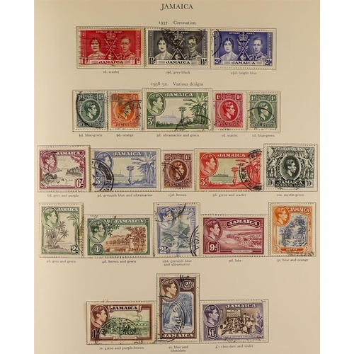 13 - COLLECTIONS & ACCUMULATIONS BRITISH COMMONWEALTH KGVI CROWN ALBUM a used collection incl. Aden 1951 ... 