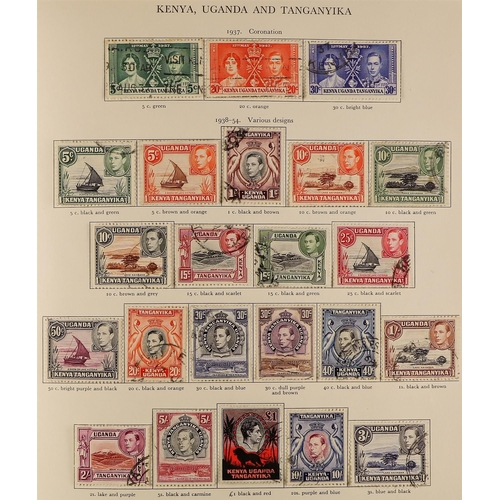 13 - COLLECTIONS & ACCUMULATIONS BRITISH COMMONWEALTH KGVI CROWN ALBUM a used collection incl. Aden 1951 ... 