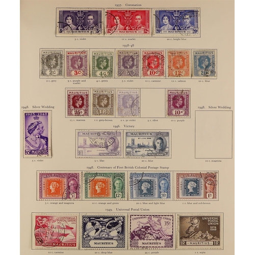 13 - COLLECTIONS & ACCUMULATIONS BRITISH COMMONWEALTH KGVI CROWN ALBUM a used collection incl. Aden 1951 ... 