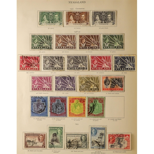 13 - COLLECTIONS & ACCUMULATIONS BRITISH COMMONWEALTH KGVI CROWN ALBUM a used collection incl. Aden 1951 ... 