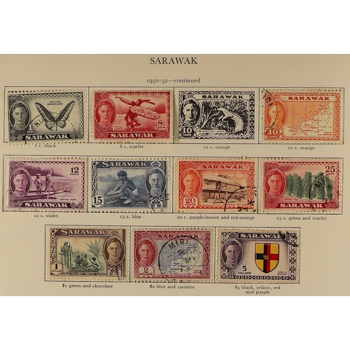 13 - COLLECTIONS & ACCUMULATIONS BRITISH COMMONWEALTH KGVI CROWN ALBUM a used collection incl. Aden 1951 ... 