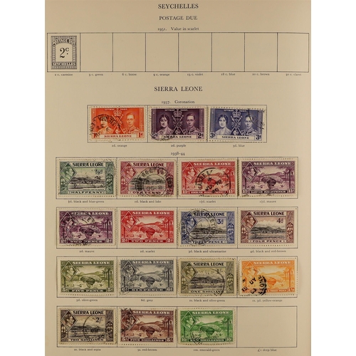 13 - COLLECTIONS & ACCUMULATIONS BRITISH COMMONWEALTH KGVI CROWN ALBUM a used collection incl. Aden 1951 ... 