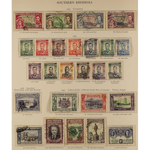 13 - COLLECTIONS & ACCUMULATIONS BRITISH COMMONWEALTH KGVI CROWN ALBUM a used collection incl. Aden 1951 ... 