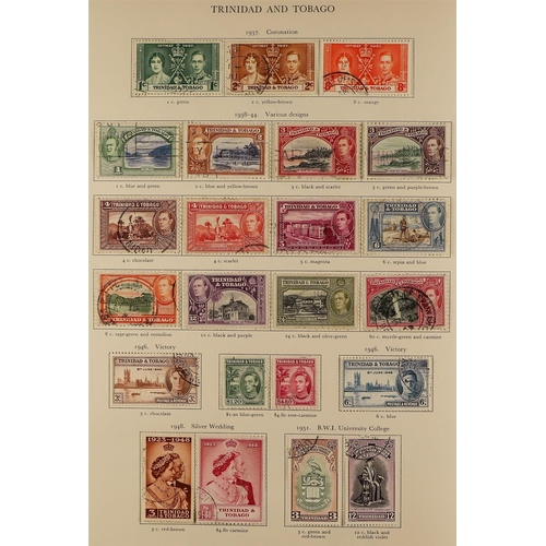 13 - COLLECTIONS & ACCUMULATIONS BRITISH COMMONWEALTH KGVI CROWN ALBUM a used collection incl. Aden 1951 ... 