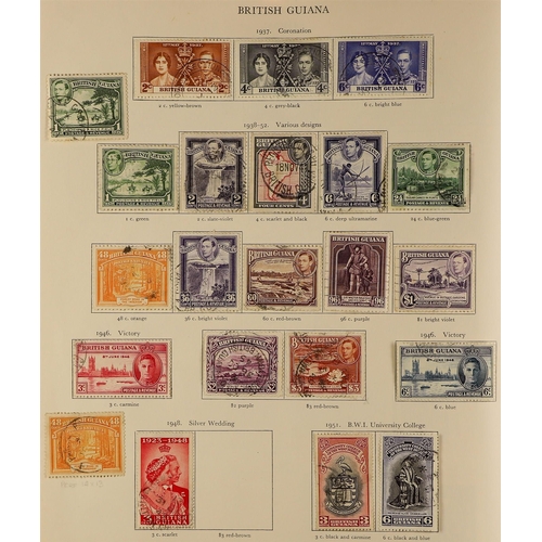 13 - COLLECTIONS & ACCUMULATIONS BRITISH COMMONWEALTH KGVI CROWN ALBUM a used collection incl. Aden 1951 ... 