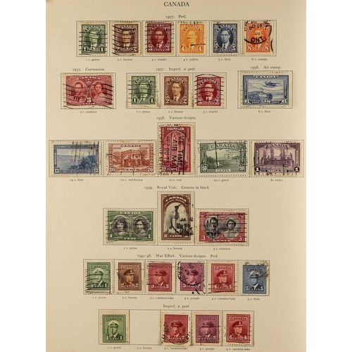 13 - COLLECTIONS & ACCUMULATIONS BRITISH COMMONWEALTH KGVI CROWN ALBUM a used collection incl. Aden 1951 ... 