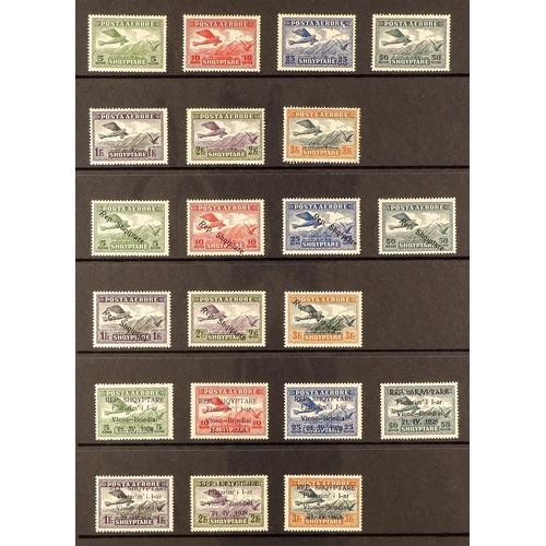 131 - ALBANIA 1925-28 AIR POST STAMPS 1925 (Mi 126/32), 1927 (Mi 144/50 ) & 1928 (Mi 162/68) sets, fine mi... 