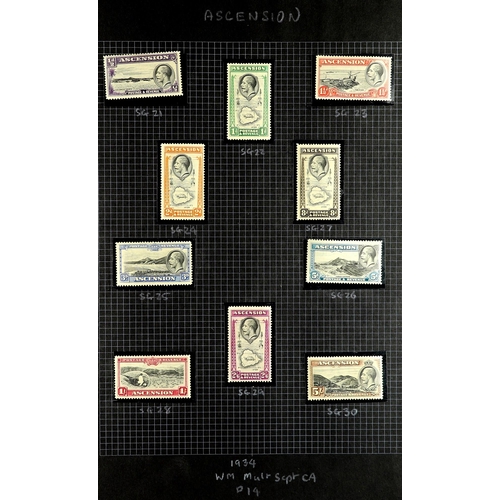 147 - ASCENSION 1922-77 COLLECTION incl. 1924 to 2s and 3s (pulled corner perf) mint, listed varieties gro... 