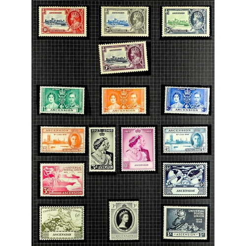 147 - ASCENSION 1922-77 COLLECTION incl. 1924 to 2s and 3s (pulled corner perf) mint, listed varieties gro... 