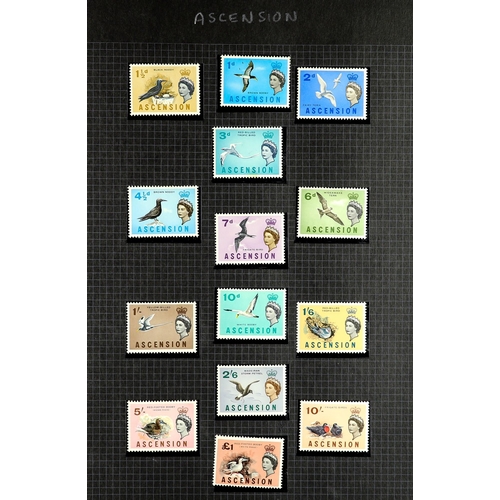 147 - ASCENSION 1922-77 COLLECTION incl. 1924 to 2s and 3s (pulled corner perf) mint, listed varieties gro... 