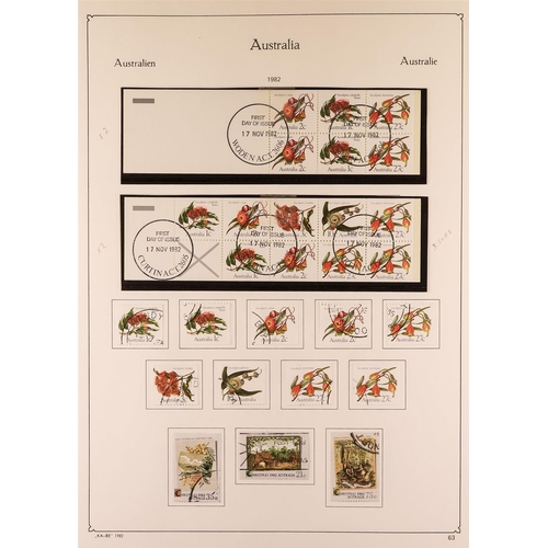 179 - AUSTRALIA 1953-90 COMPLETE  USED COLLECTION in a KA-BE album with paper & perforation types, booklet... 