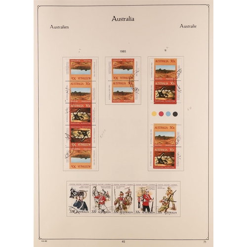 179 - AUSTRALIA 1953-90 COMPLETE  USED COLLECTION in a KA-BE album with paper & perforation types, booklet... 