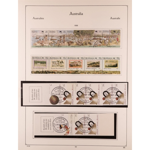 179 - AUSTRALIA 1953-90 COMPLETE  USED COLLECTION in a KA-BE album with paper & perforation types, booklet... 