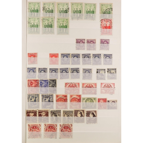 189 - AUSTRALIA USED ACCUMULATION in four stockbooks, from States to modern, incl. Roos to £1, KGV Heads t... 