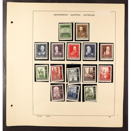 195 - AUSTRIA 1945-59 MINT COLLECTION mostly never hinged, and some used stamps, incl. 1945 opts sets NHM,... 