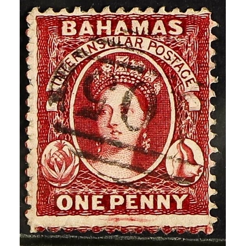 204 - BAHAMAS 1862 1d brown-lake Chalon, SG 17, a 