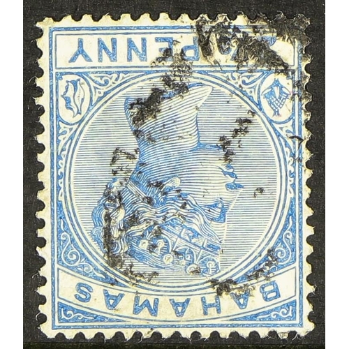 211 - BAHAMAS 1884-90 2½d ultramarine, watermark inverted, SG 52w, neatly used. Cat. £150.