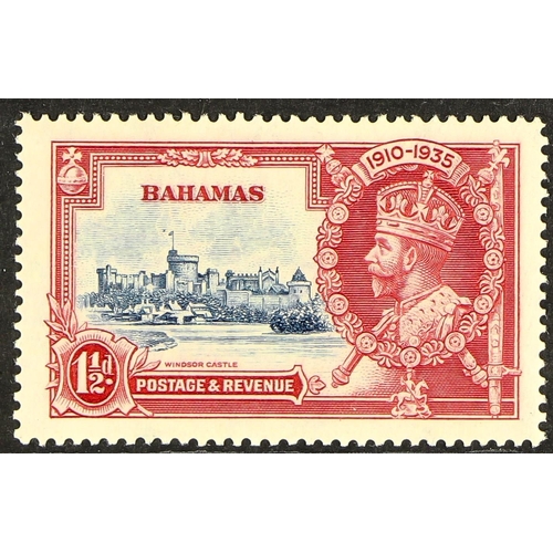 227 - BAHAMAS 1935 1½d deep blue and carmine Silver Jubilee, dot by flagstaff, SG 141h, fine mint. Cat. £1... 