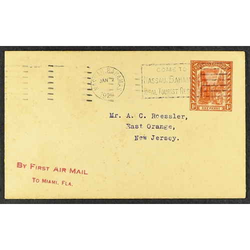 236 - BAHAMAS COVERS COLLECTION a range of 1929-73 incl. 1929 First Air Mail to Miami, War Tax frankings, ... 