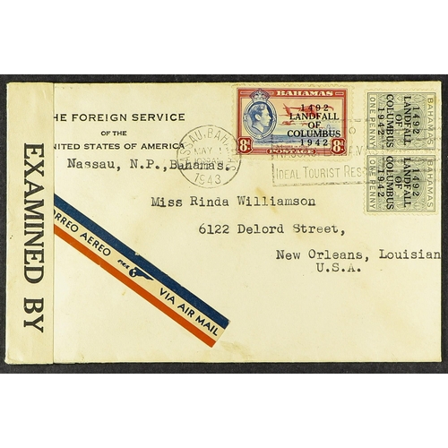 236 - BAHAMAS COVERS COLLECTION a range of 1929-73 incl. 1929 First Air Mail to Miami, War Tax frankings, ... 