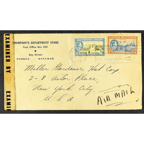 236 - BAHAMAS COVERS COLLECTION a range of 1929-73 incl. 1929 First Air Mail to Miami, War Tax frankings, ... 