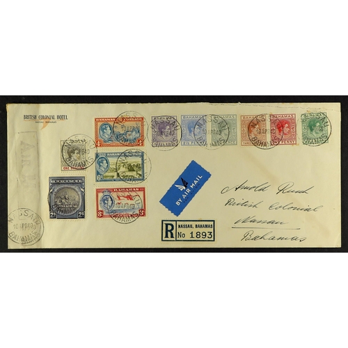 236 - BAHAMAS COVERS COLLECTION a range of 1929-73 incl. 1929 First Air Mail to Miami, War Tax frankings, ... 