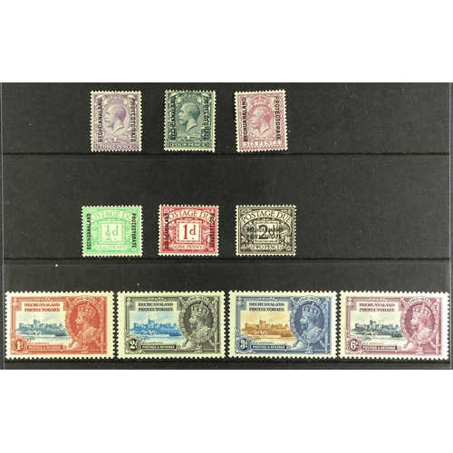 251 - BECHUANALAND 1913-35 MINT RANGE incl. 1913-24 set incl. 2d both Dies, 2s6d De La Rue Seahorse (some ... 