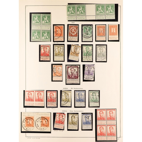 256 - BELGIUM 1909-33 USED COLLECTION plus some mint stamps scattered throughout, incl. 1910 Brussels Exhi... 