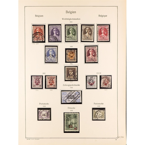 256 - BELGIUM 1909-33 USED COLLECTION plus some mint stamps scattered throughout, incl. 1910 Brussels Exhi... 