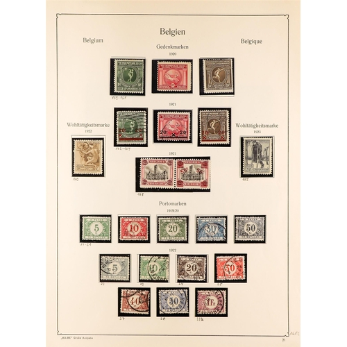 256 - BELGIUM 1909-33 USED COLLECTION plus some mint stamps scattered throughout, incl. 1910 Brussels Exhi... 