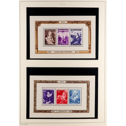 260 - BELGIUM 1940-70 NEVER HINGED MINT COLLECTION incl. 1952 UPU set, 1953 Red Cross set with Booklet ins... 