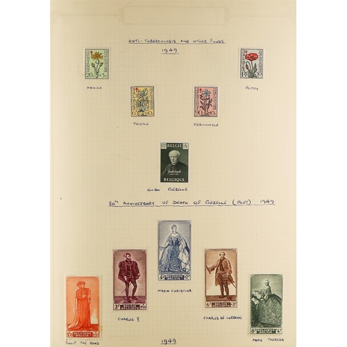 261 - BELGIUM 1944 - 1963 mounted mint collection in Acme album. Includes the 1946 Patriot sets, War Relie... 