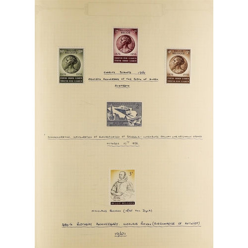 261 - BELGIUM 1944 - 1963 mounted mint collection in Acme album. Includes the 1946 Patriot sets, War Relie... 